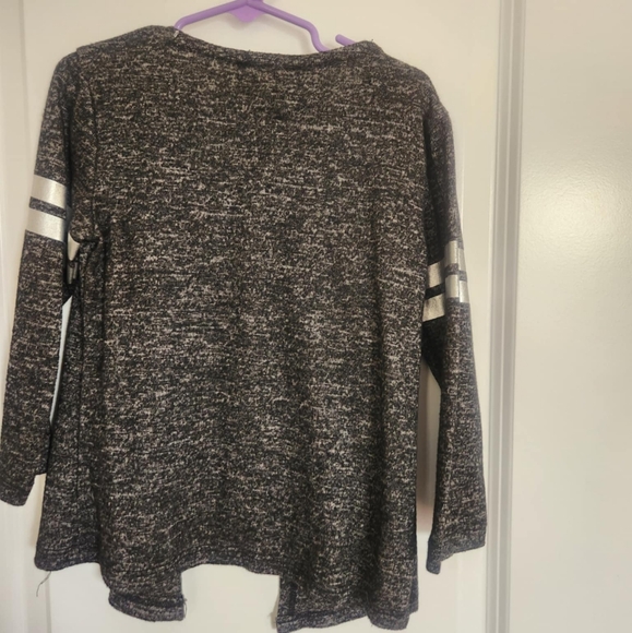 Girls gray Cardigan with attached positive vibes shirt size 6x - Picture 5 of 7